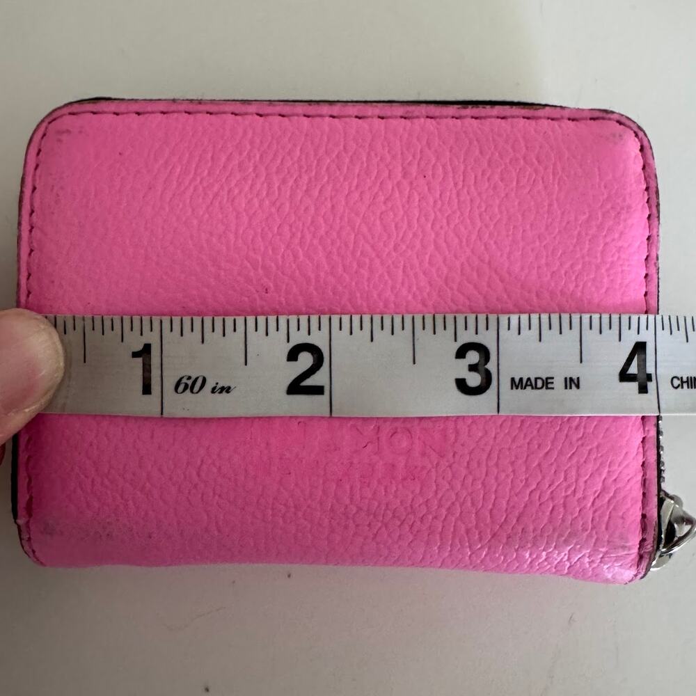 Min & Mon Bubblegum Pink Leather Frodo Wallet All Over Eyes Embroidery - Picture 7 of 8